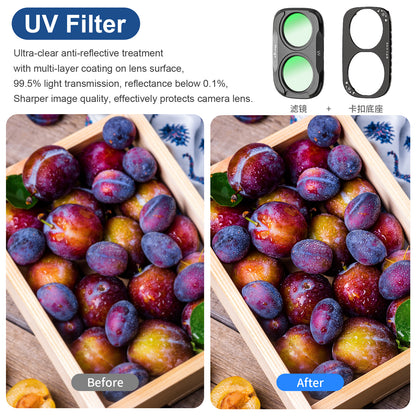 Haoge Magnetic UV Filter for DJI Osmo Pocket 4 Pro (4P),HD Multi-Coated Optical Glass Lens Protector,Aluminum Alloy Frame