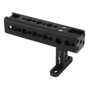 Haoge HT-T01 Top Handle Grip with 1/4 3/8 Screw holes and Cold Shoe mount for Camera Cages
