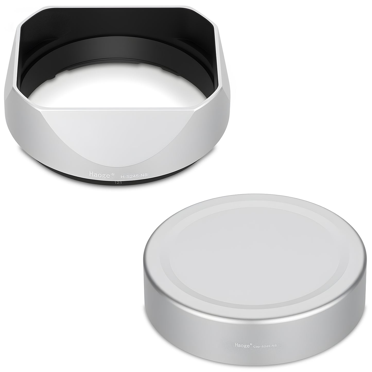 Haoge LH-S245N Bayonet Square Metal Lens Hood for Sony FE 50mm F2.5 G FE 40mm F2.5 G FE 24mm F2.8 G Lens,RX1/RX1R/RX1R II M2/RX1R III M3 Camera Shade with Cap