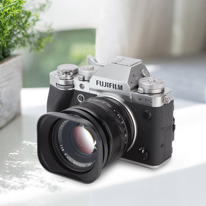 Haoge LH-X53 Quadratische Gegenlichtblende aus Metall für Fujifilm Fuji Fujinon XF 35mm F1.4 R / XF35mmF1.4 R Objektiv 