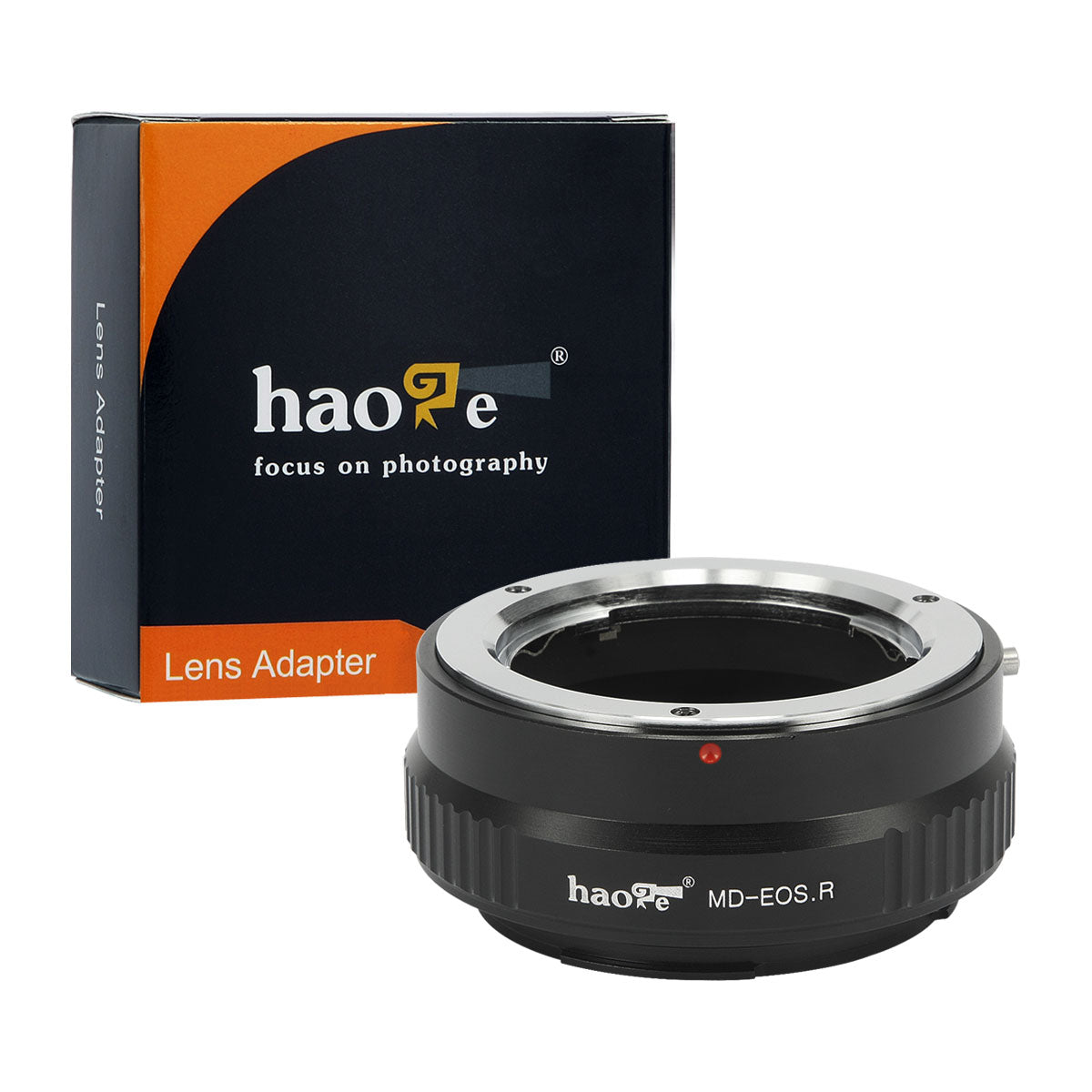 Haoge Manual Lens Mount Adapter for Minolta MD Lens to Canon RF Mount Camera Such as Canon EOS R