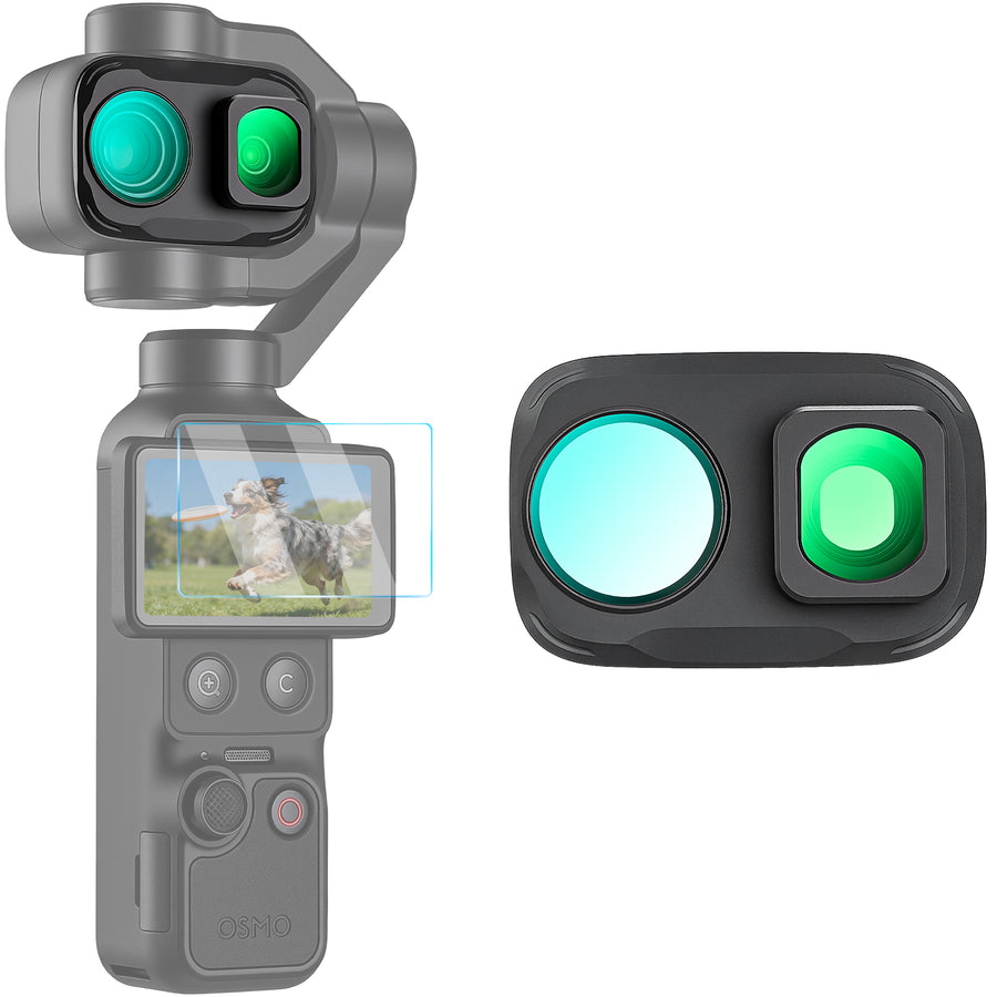 Haoge 0.72X Wide-Angle Lens for DJI Osmo Pocket 4 Pro (4P), 112° FOV Expansion, Bayonet Lock Attachment, Gimbal-Safe No Vignetting for Vlogging Landscape