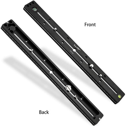 Haoge HQR-350 350mm Multi-purpose Dual Dovetail Long Quick Release Extender Rail Sliding Plate for Camera Tripod Ballhead Clamp fit Benro Arca Swiss Sunwayfoto