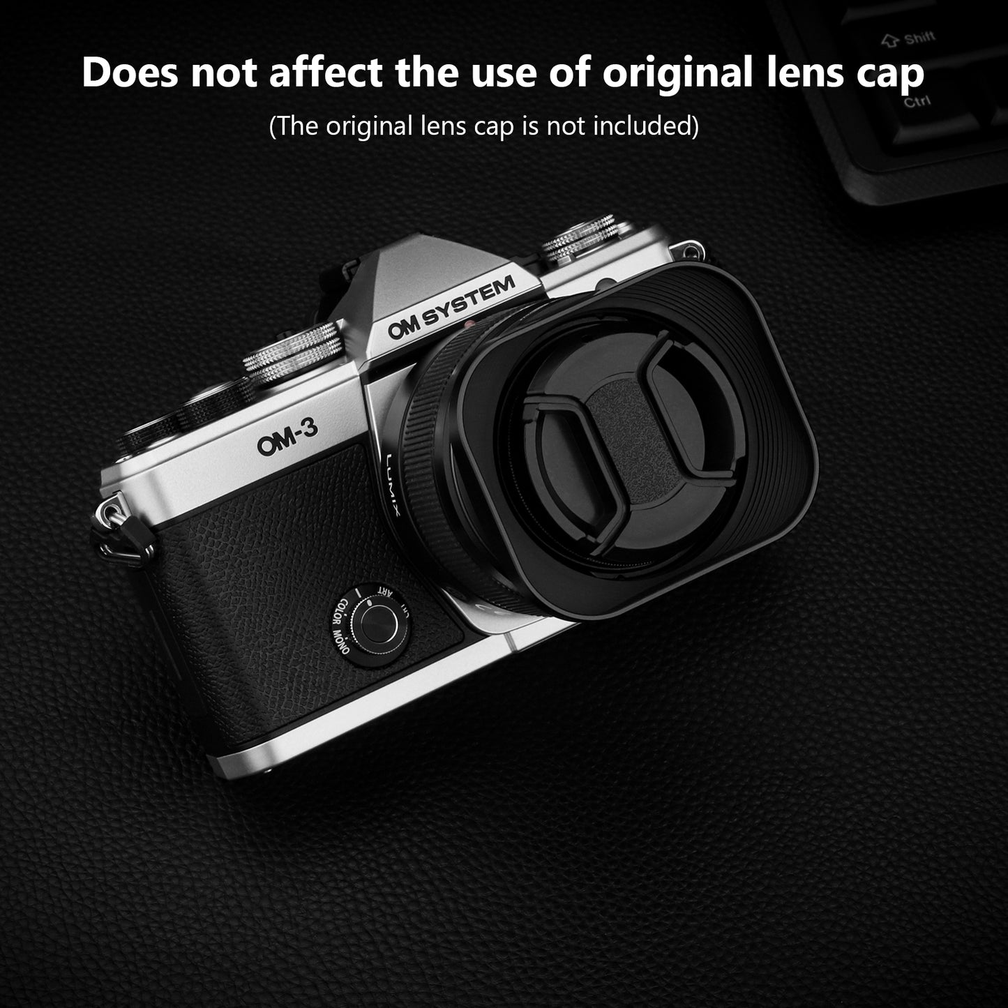 Haoge LH-P15 Quadratische Metall-Gegenlichtblende für Panasonic LEICA DG SUMMILUX 15mm f/1.7 ASPH Objektiv 15MM F1.7 