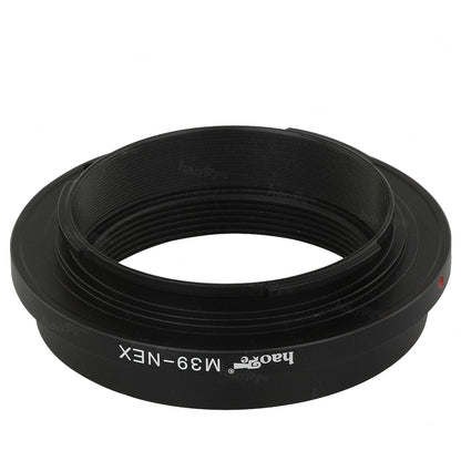 Haoge Lens Mount Adapter for 39mm M39 Mount Lens to Sony E-mount NEX Camera such as NEX-3, NEX-5, NEX-5N, NEX-7, NEX-7N, NEX-C3, NEX-F3, a6300, a6000, a5000, a3500, a3000, NEX-VG10, VG20