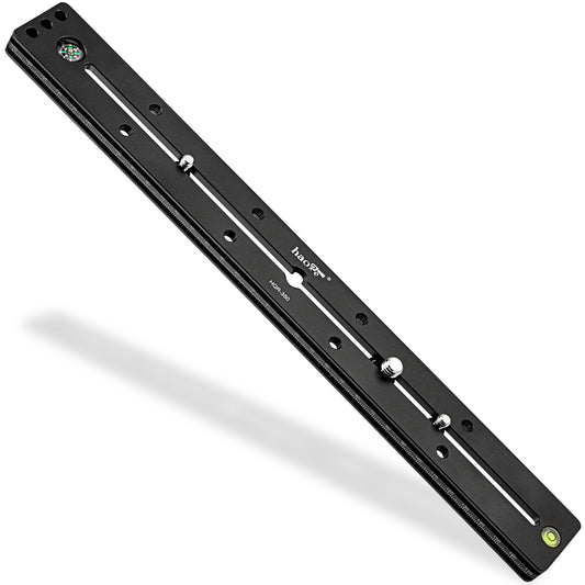 Haoge HQR-350 350mm Multi-purpose Dual Dovetail Long Quick Release Extender Rail Sliding Plate for Camera Tripod Ballhead Clamp fit Benro Arca Swiss Sunwayfoto