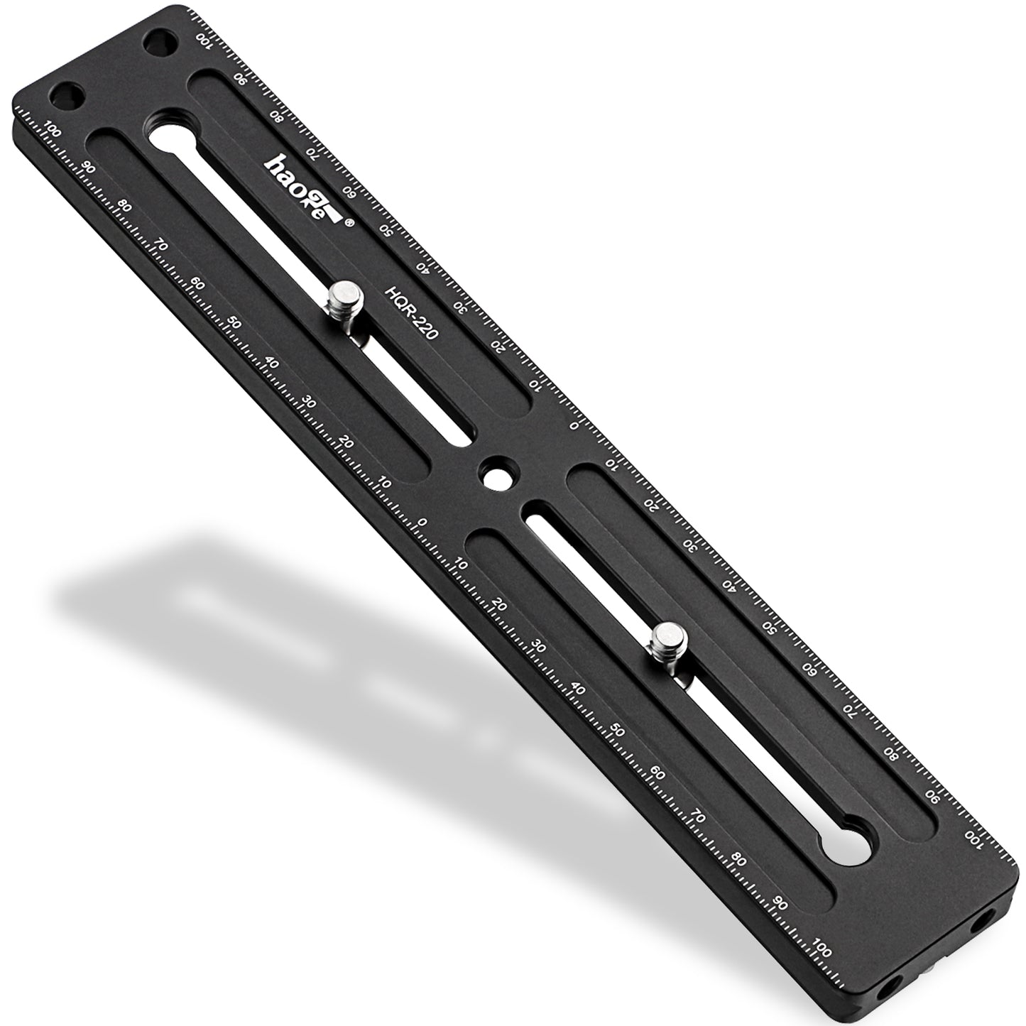 Haoge 220mm Multi-purpose Long Quick Release Extender Rail Sliding Plate for Camera Tripod Ballhead Clamp fit Benro Arca Swiss Sunwayfoto