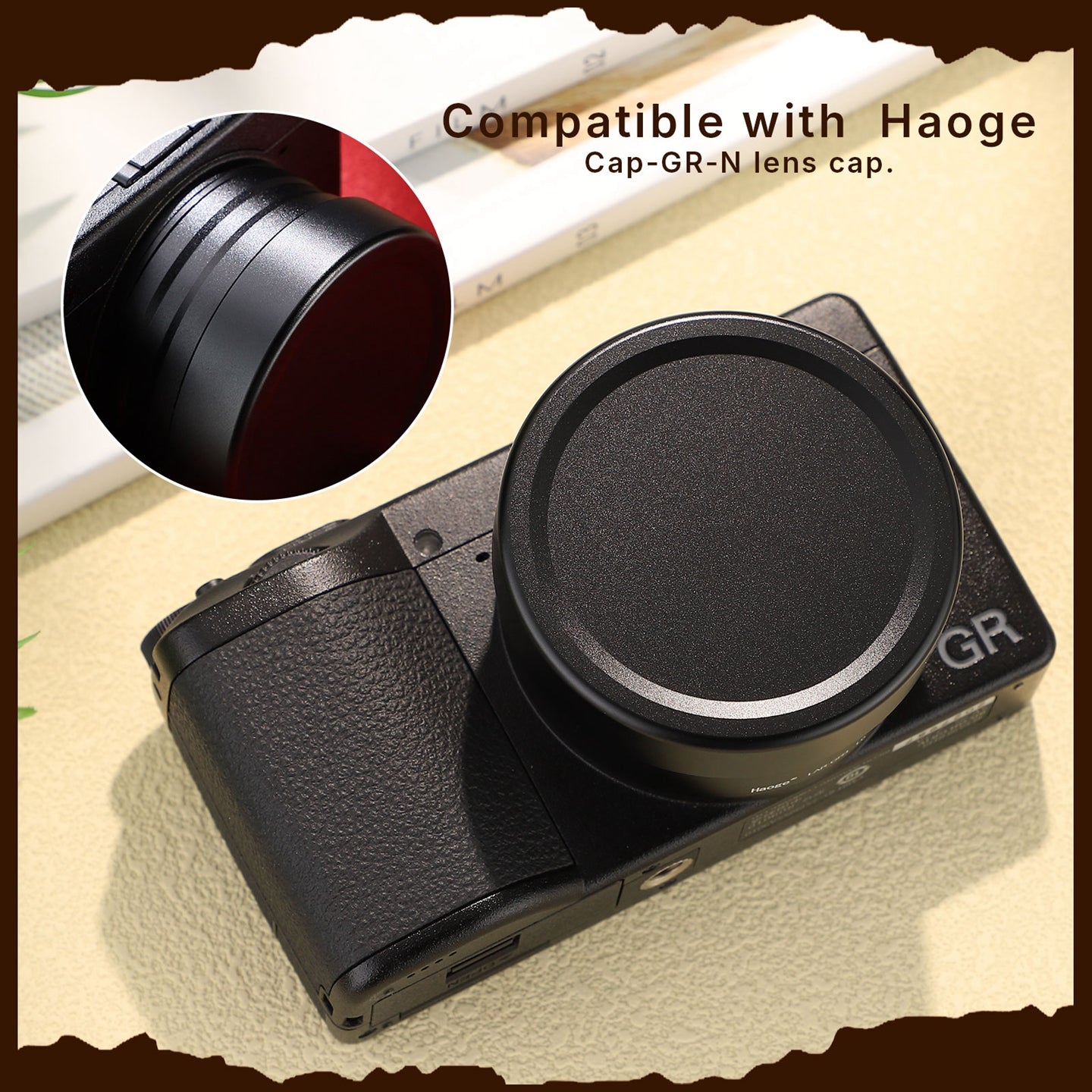 Haoge New Version Metal Square Lens Hoods for RICOH GR4 GR IV HDF GR IV Monochrome Camera Accessories Locking installation design LH-GR4NLo