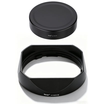 Haoge New version Metal Square Lens Hood Shade for Voigtlander Nokton Aspherical ASPH 40mm f/1.2 VM , 35mm f1.2 II/III VM , 50mm f1.2 VM Leica M Lens replaces LH-8 Black LH-VM35-NB