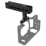 Load image into Gallery viewer, Haoge HT-T01 Top Handle Grip with 1/4 3/8 Screw holes and Cold Shoe mount for Camera Cages
