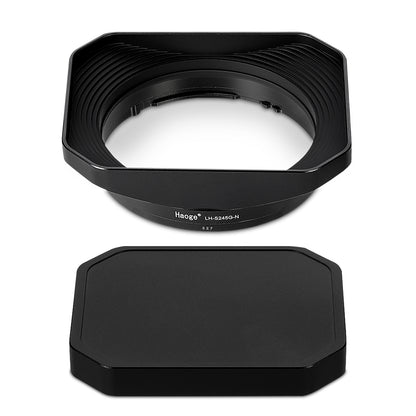 Haoge Metal Square Lens Hood for Sony FE 40mm F2.5 G FE 50mm F2.5 G FE 24mm F2.8 G Lens Shade on Sony A7CII A7CR A7R4 and Sony RX1RIII/RX1M2/RX1R/RX1 Camera Bayonet  Mount LH-S245G-N