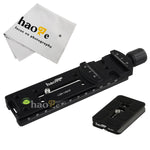 Load image into Gallery viewer, Haoge 140mm Nodal Slide Double Dovetail Focusing Rail Plate with Metal Quick Release Clamp and 60mm Plate for Camera Panoramic Panorama Close Up Macro Shoot fit Arca Swiss RRS Benro Kirk
