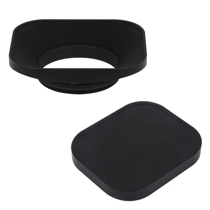 Haoge 43mm Universal Square Metal Screw-in Mount Lens Hood Shade for Leica D-LUX 8 dlux8  Camera and Other 43mm Filter Thread Lens