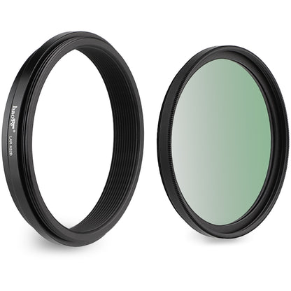 Haoge LAR-X52B Lens Filter Adapter Ring for Fujifilm Fuji X100VI X100V Camera fit 49mm UV CPL ND Filter Lens Cap Replace AR-X100 Black