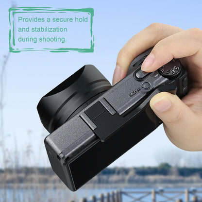 Haoge Metal Thumb Up Rest Hand Grip for RICOH GRIV GR4 GRIIIX GR3X HDF GRIII GR3 HDF Camera Accessories Black Hot Shoe Thumb Up THB-GR4LB