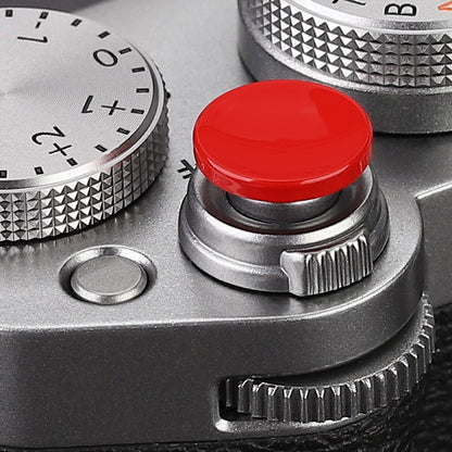 Haoge 12mm Copper Shutter Release Button for Sony RX1R3 Fujifilm GFX100RF XT5 XT50 XT30III X-Pro3 XE5 Nikon Zf  DF and Leica Q3 M240 M10 M-11 D-Lux8 Red Concave Surfacel