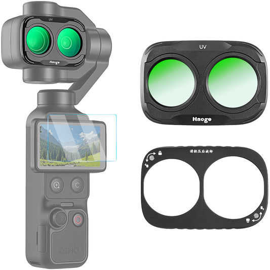 Haoge Magnetic UV Filter for DJI Osmo Pocket 4 Pro (4P),HD Multi-Coated Optical Glass Lens Protector,Aluminum Alloy Frame