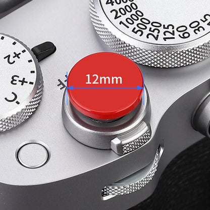 Haoge 12mm Copper Shutter Release Button for Sony RX1R3 Fujifilm GFX100RF XT5 XT50 XT30III X-Pro3 XE5 Nikon Zf  DF and Leica Q3 M240 M10 M-11 D-Lux8 Red Concave Surfacel