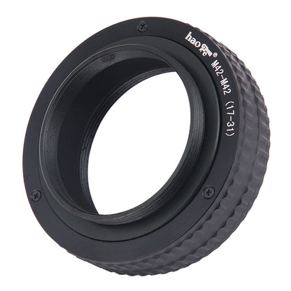 Haoge Macro Focus Lens Mount Adapter Built-in Focusing Helicoid for M42 42mm Screw mount Lens to M42 42mm Screw mount Camera 17mm-31mm