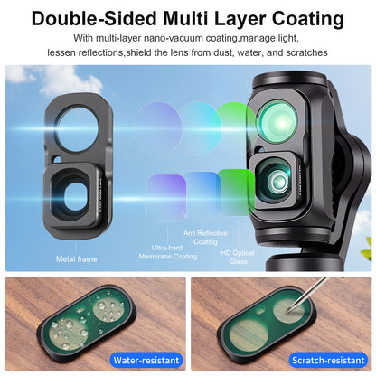 Haoge 0.72X Wide-Angle Lens for Insta360 Luna Ultra,112° FOV Expansion,Gimbal-Safe No Vignetting
