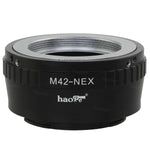 Load image into Gallery viewer, Haoge Lens Mount Adapter for 42mm M42 Mount Lens to Sony E-mount NEX Camera such as NEX-3, NEX-5, NEX-5N, NEX-7, NEX-7N, NEX-C3, NEX-F3, a6300, a6000, a5000, a3500, a3000, NEX-VG10, VG20 Copper
