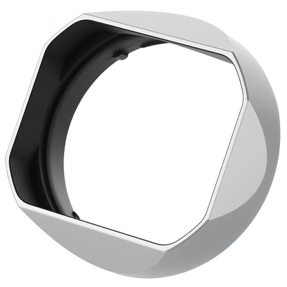 Haoge Metal Square Lens Hood for Sony RX1R3/RX1M2/RX1 FE 40mm F2.5 G FE 50mm F2.5 G FE 24mm F2.8 G Lens Shade on A7CII A7CR A7R4 Camera Bayonet  Mount Silver