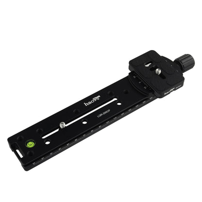 Haoge 200mm Nodal Slide Double Dovetail Focusing Rail Plate with Metal Quick Release Clamp and 60mm Plate for Camera Panoramic Panorama Close Up Macro Shoot fit Arca Swiss RRS Benro Kirk