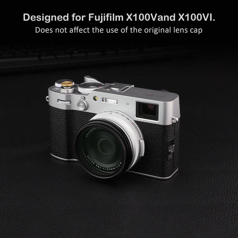 Haoge LAR-X52B Lens Filter Adapter Ring for Fujifilm Fuji X100VI X100V Camera fit 49mm UV CPL ND Filter Lens Cap Replace AR-X100 Black