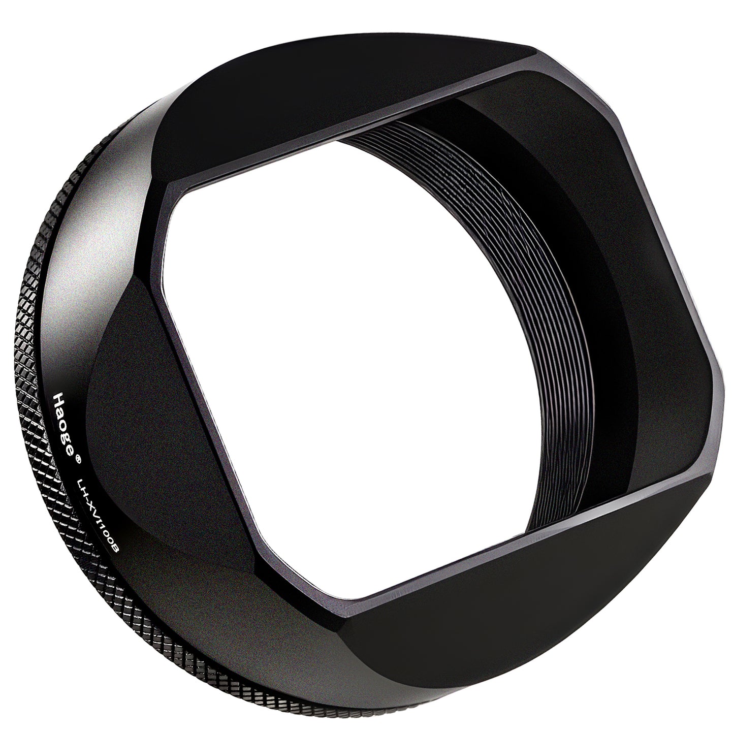Haoge Square Metal Lens Hood with 49mm UV Filter Adapter Ring for Fujifilm X100VI Fuji X100V X100F X100T X100S X70 Camera Black LH-XVI100B