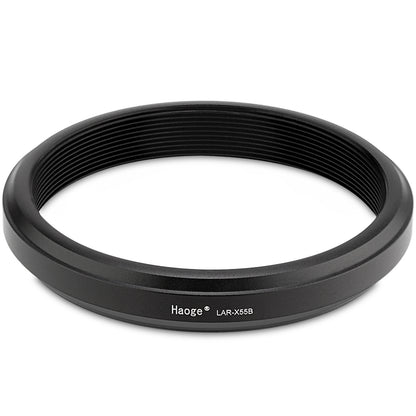 Haoge 49mm Lens Filter Adapter Ring for Fujifilm Fujinon X100VI X100V Camera fit 49mm UV CPL ND Filter Fit Original Lens Cap Silver LAR-X55S