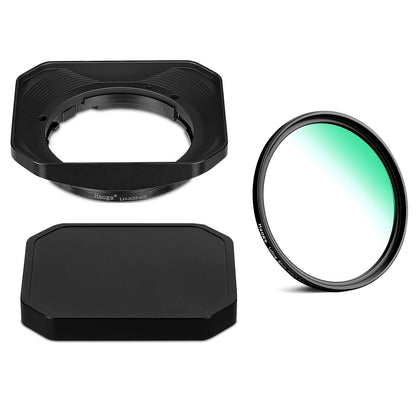 Haoge Metal Square Lens Hood for Fujifilm XF35mm f2 R WR and XF23mm f2 R WR Lens,XC35mm F2 Lens Shade on Fuji X-T5 XT50 XT30III Bayonet  Mount LH-X35-NB