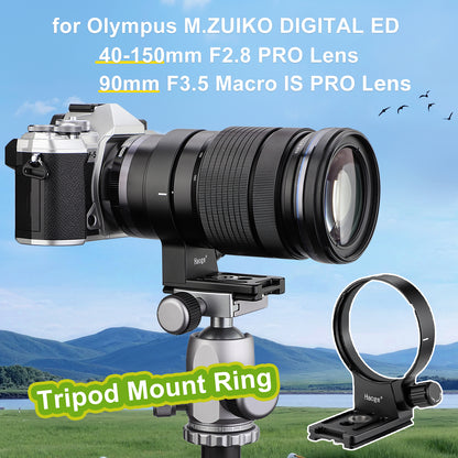 Haoge Lens Collar Replacement Foot Tripod Mount Ring for Olympus OM Syetem M.Zuiko Digital ED 90mm F3.5 Macro IS PRO Lens
