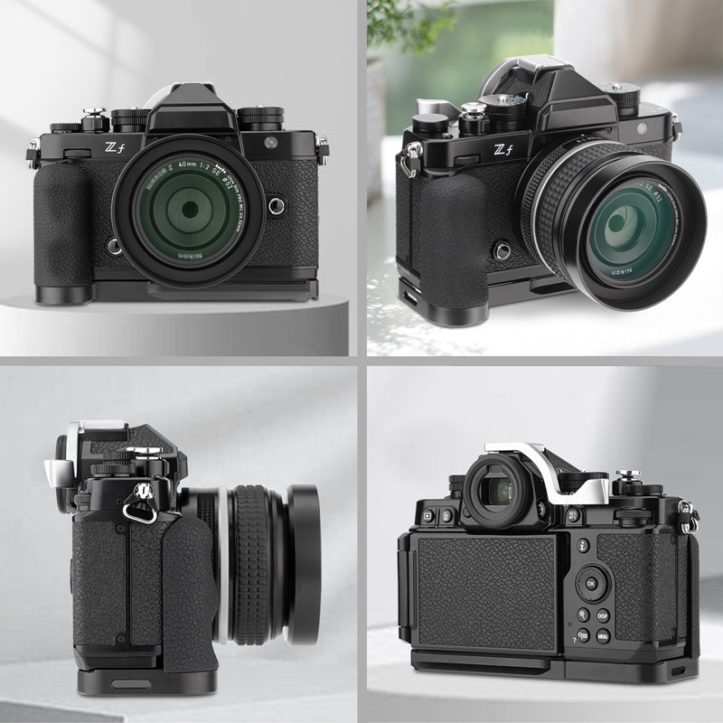 Haoge Impugnatura Thumb Up In Alluminio Per Nikon Z6 III – Hot Shoe, Ergonomica, CNC, Lavorazione Aerospaziale, Nero
