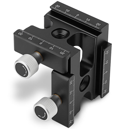 Haoge CP-RA90 Right Angle Clamp 90 Degree Double Quick Release L Clamp with 1/4 Screw Thread for Arca Swiss RRS Benro Rail Plate Nodal Slide