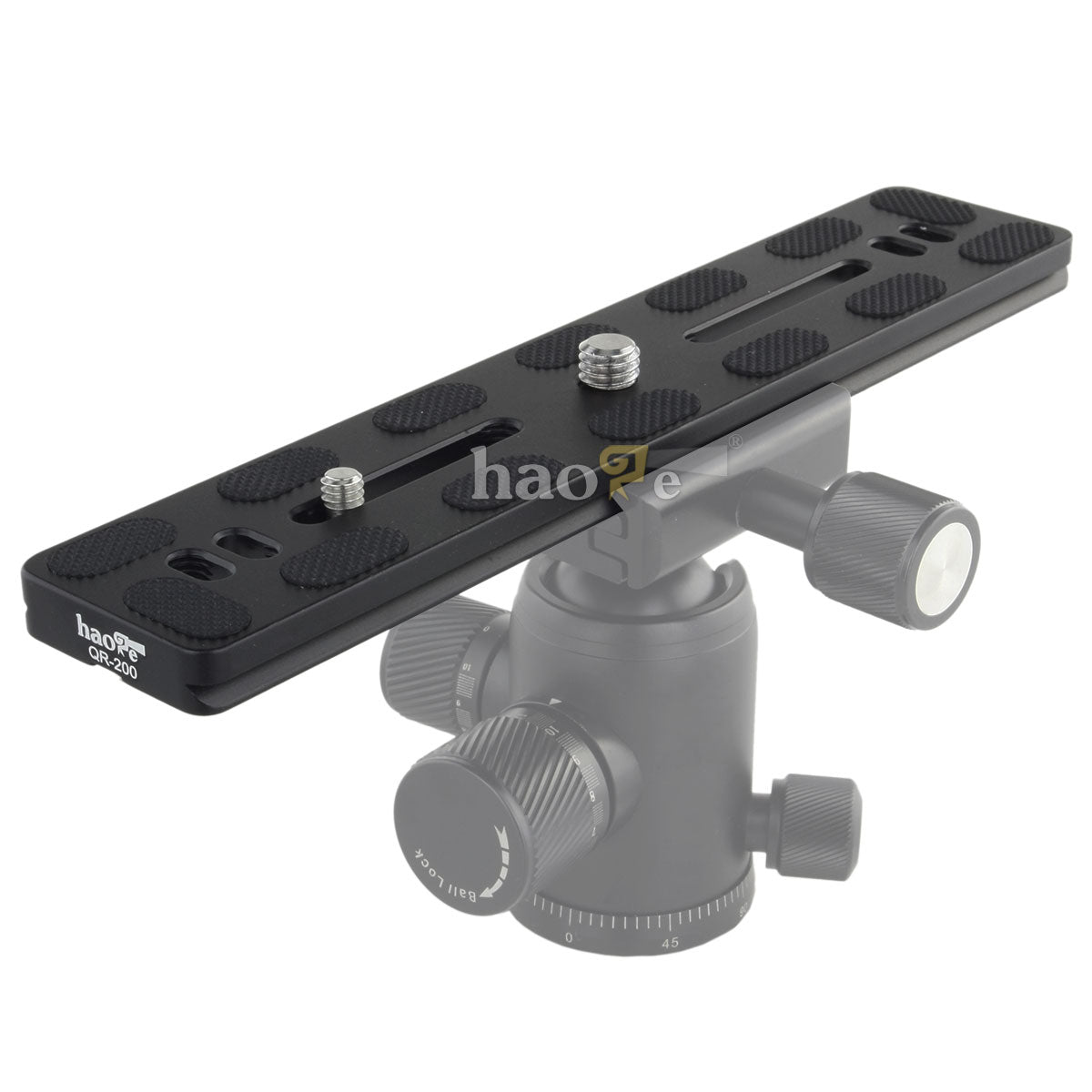 Haoge 200mm QR Quick Release Plate Dual Dovetail and D-Ring Screw Fits Arca-Swiss Standard for Tripod Ball Head