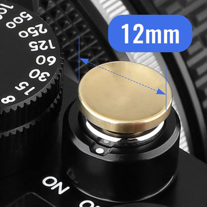 Haoge 12mm Copper Shutter Release Button for Fujifilm XT5 XT50 X-Pro3 Nikon Zf  DF and Leica M10 M-11 Q3 Q3-43 D-LUX 8 Concave Surfacel,New version: diameter 12mm