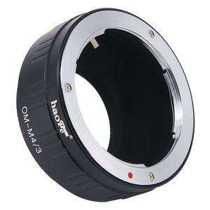 Haoge Manual Lens Mount Adapter for Olympus OM Mount Lens to Olympus and Panasonic Micro Four Thirds MFT M4/3 M43 Mount Camera