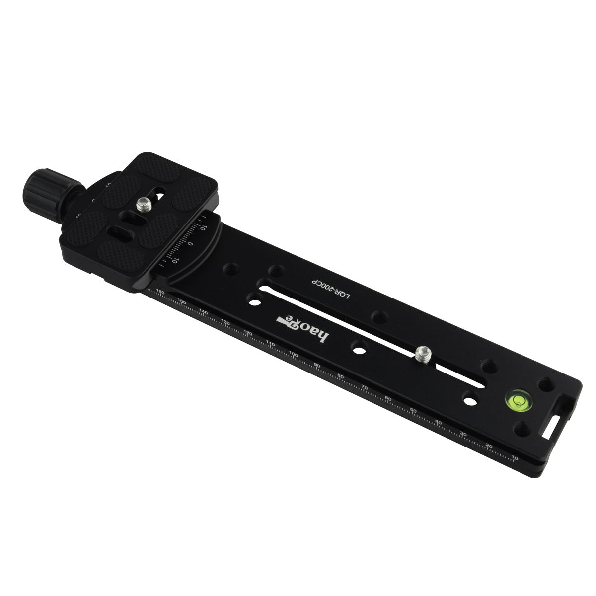 Haoge 200mm Nodal Slide Double Dovetail Focusing Rail Plate with Metal Quick Release Clamp and 60mm Plate for Camera Panoramic Panorama Close Up Macro Shoot fit Arca Swiss RRS Benro Kirk
