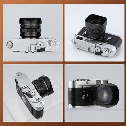 Haoge New version Metal Square Lens Hood Shade for Voigtlander Nokton Aspherical ASPH 40mm f/1.2 VM , 35mm f1.2 II/III VM , 50mm f1.2 VM Leica M Lens replaces LH-8 Black LH-VM35-NB