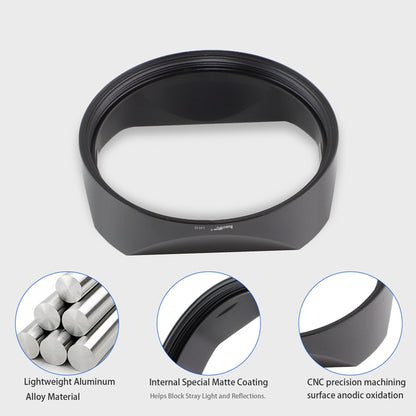 Haoge Metal Square Lens Hood for Leica Q3 Q3-43 Camera Accessories Black LH-LQ343B