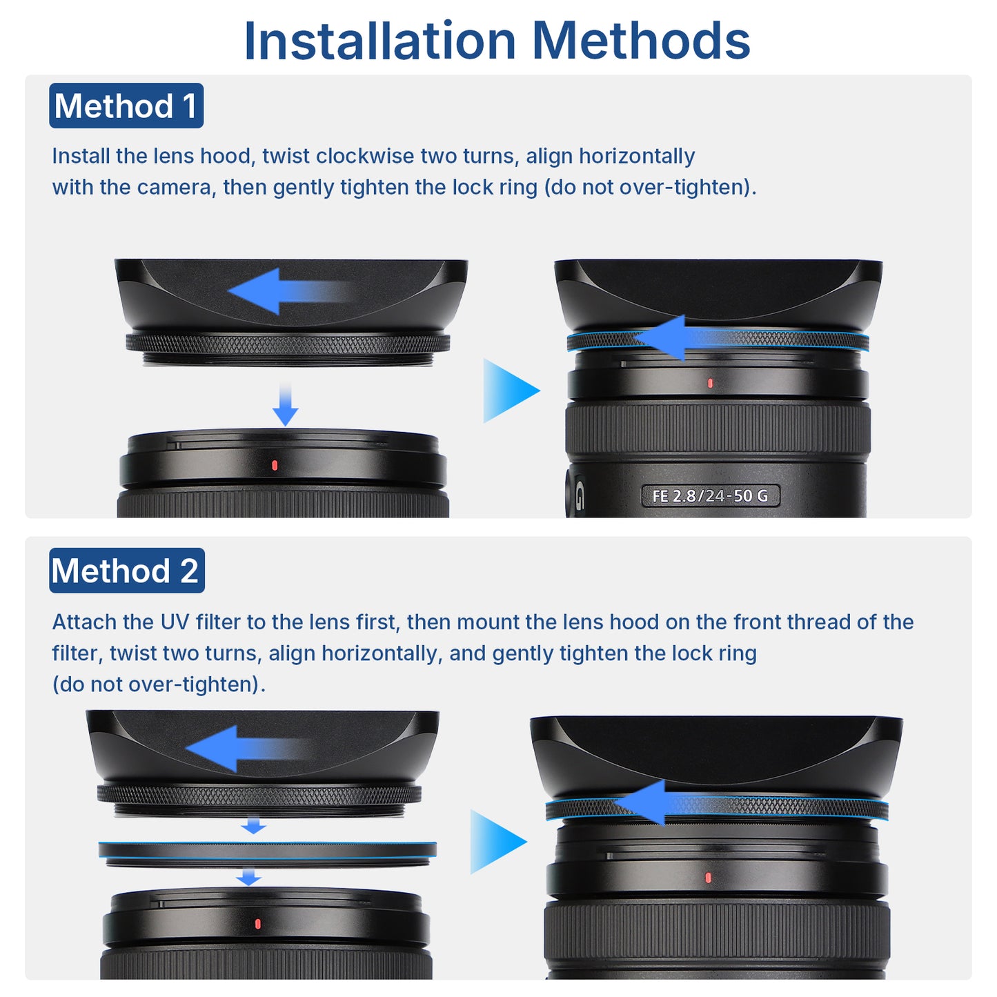 Haoge Metal Lens Hood for Hasselblad XCD 45mm F3.5/XCD 65mm F2.8/XCD 90mm F3.5 Lens , 67mm Screw Hood, Compatible with 67mm UV Filters
