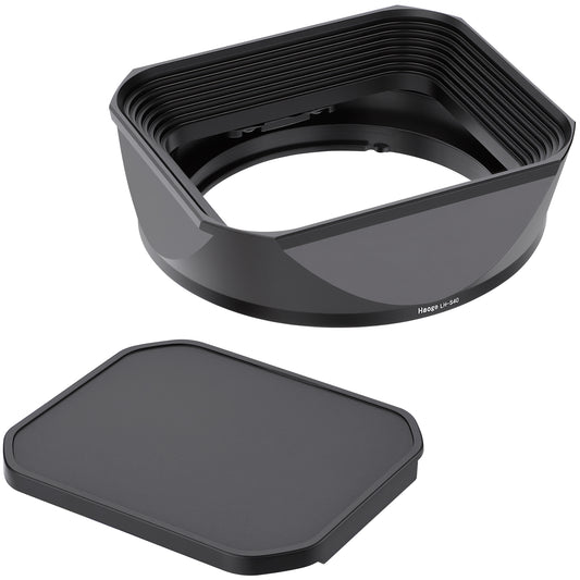 Haoge Metal Square Lens Hood for Sony RX1R3/RX1M2/RX1 FE 40mm F2.5 G FE 50mm F2.5 G FE24mm F2.8 G Lens Shade on A7CII A7CR A7R4 Camera Bayonet  Mount With Cap