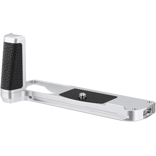 Haoge Camera Bracket Holder Hand Grip for OM SYSTEM OM-3 Camera fit Arca Swiss Kirk RRS Benro Quick Release Plate Silver HG-OM3-S