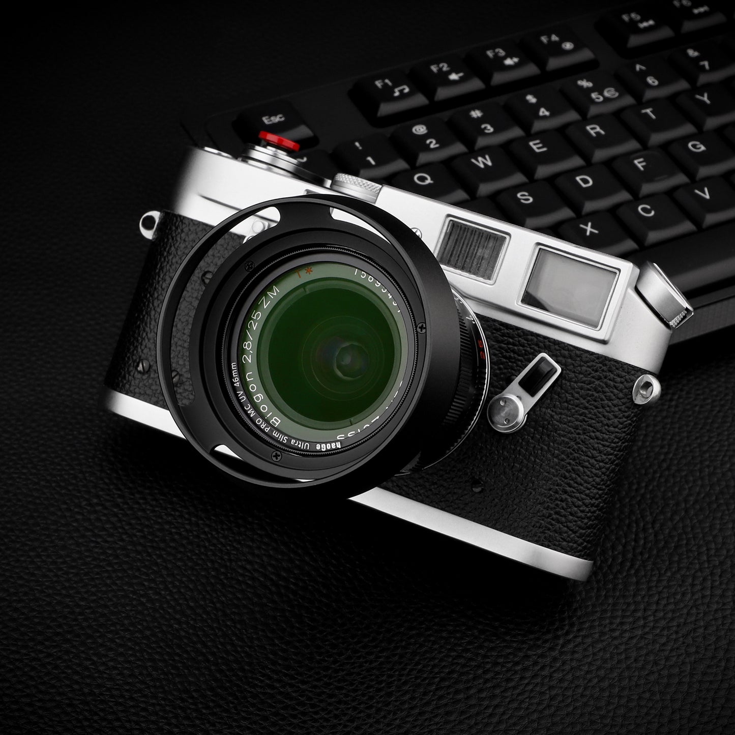 Haoge LH-ZV09 Round Metal Lens Hood for Carl Zeiss C Biogon T* 2.8/28 28mm f2.8 ZM, C Sonnar T* 1.5/50 50mm f1.5 ZM Lens