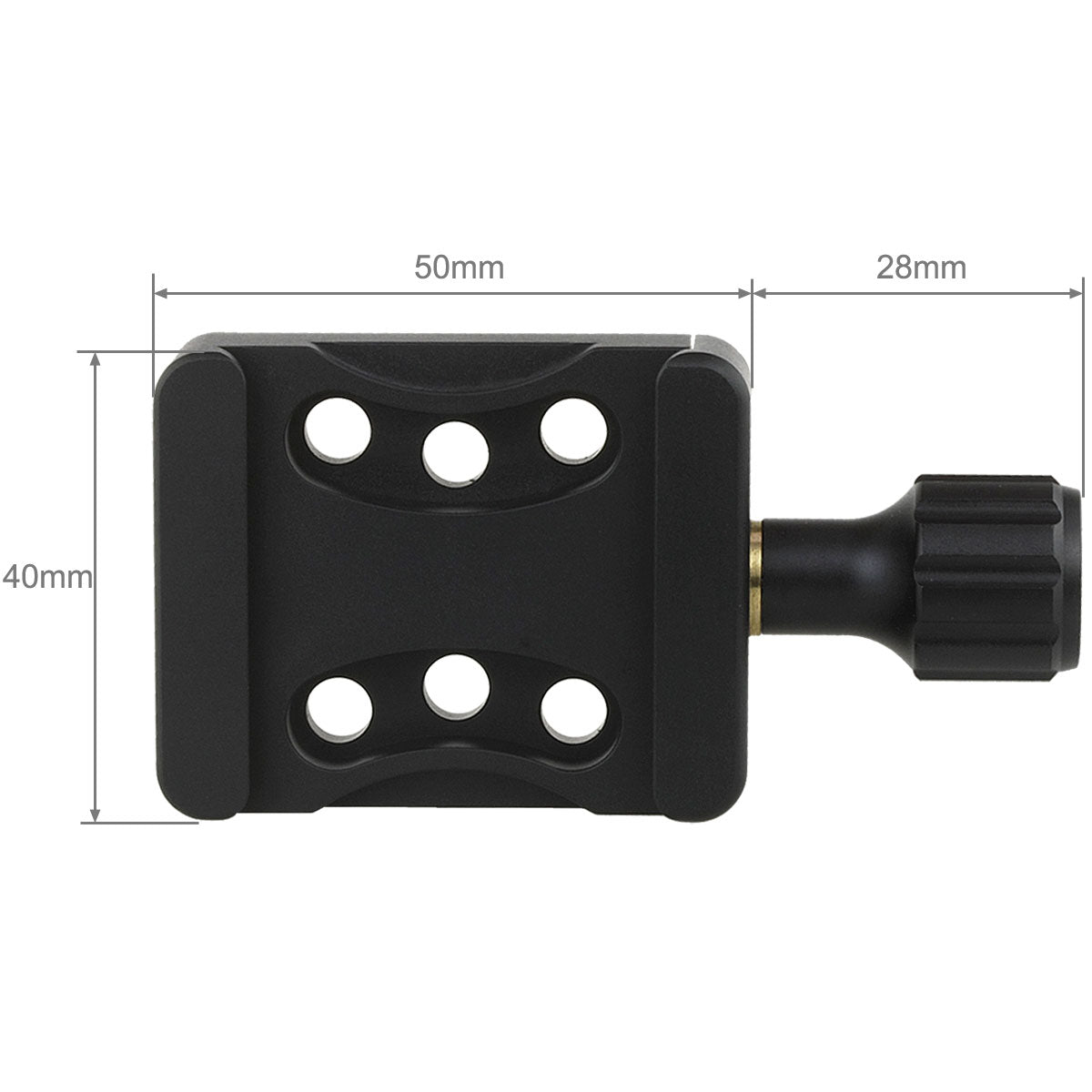 Haoge CP-20 Screw Knob Clamp Adapter Mount with Three Pairs of 20mm Holes for DIY Support System with Haoge Plates