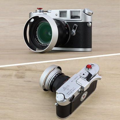 Haoge LH-ZV12 Round Metal Lens Hood for Carl Zeiss C Biogon T* 2.8/28 28mm f2.8 ZM, C Sonnar 1.5/50 50mm f1.5 ZM Lens silver