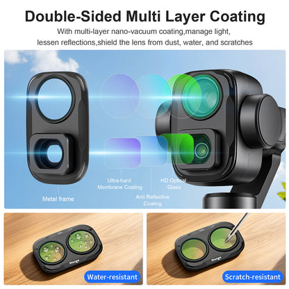 Haoge Magnetic Variable ND Filter ND2-32(1-5 Stops) for DJI Osmo Pocket 4 Pro (4P),VND 1-5