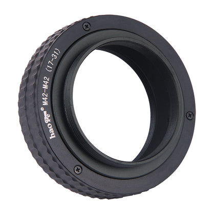 Haoge Macro Focus Lens Mount Adapter Built-in Focusing Helicoid for M42 42mm Screw mount Lens to M42 42mm Screw mount Camera 17mm-31mm