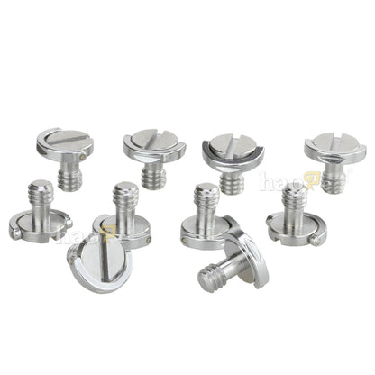 Haoge 1/4"-20 D-Ring Stainless Steel Mounting Fixing Screw for Camera Tripod Monopod Quick Release Plate