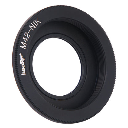 Haoge Manual Lens Mount Adapter for M42 42mm Screw mount Lens to Nikon F mount Camera such as D800 , D800E , D810 , D810A , D850 , DF , D750 , D500 , D600 , D610 , D3X , D3 , D3S , D4 , D4S , D5